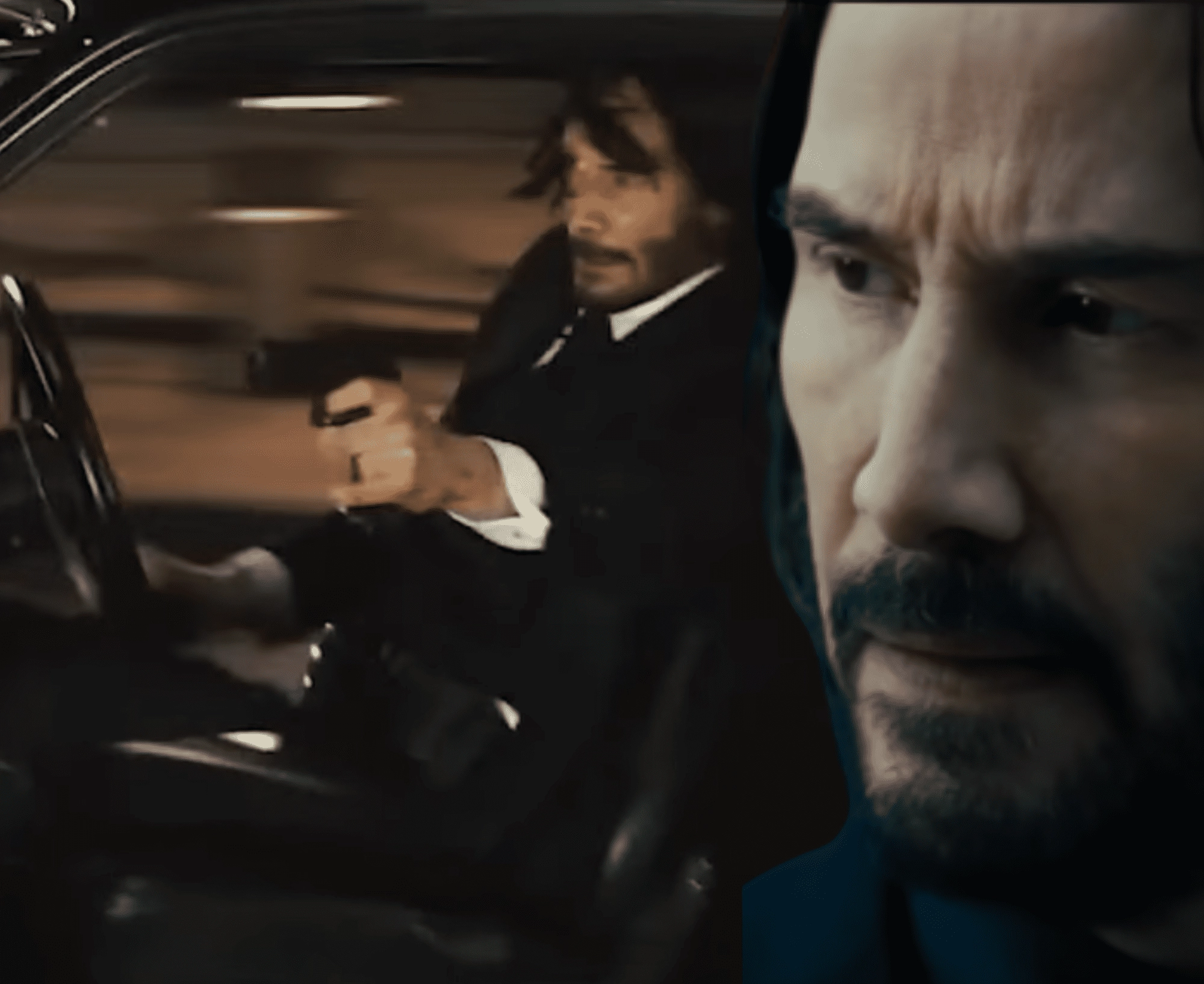 John Wick 4: Arc de Triomphe Car Action of Keanu Reeves