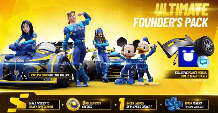 Disney Speedstorm: Standard, Ultimate & Deluxe Founder's Pack Differences
